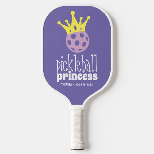Speciaal uitgelijnde prinses Pickleball Paars Pickleball Paddle (Voorkant)