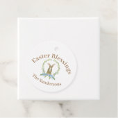 Speciaal uitgelijnde rasterbijten Waterverf Rabbit Bedankjes Labels (In situ)