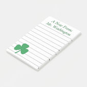 Speciaal uitgelijnde Shamrock Post It Notes (Schuin)