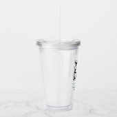 Speciaal uitgelijnde trommel met stro acryl drinkbeker (Rechts)