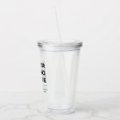 Speciaal uitgelijnde trommel met stro acryl drinkbeker (Links)