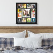 Speciaal uitgelijnde vierkant fotocollage familie  canvas afdruk (Insitu (Slaapkamer))
