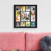 Speciaal uitgelijnde vierkant fotocollage familie  canvas afdruk (Insitu (Woonkamer))