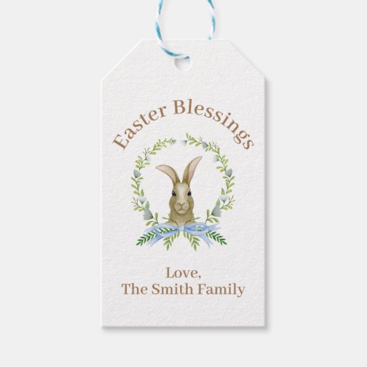 Speciaal uitgelijnde Waterverf Cadeaulabel (Voorkant)