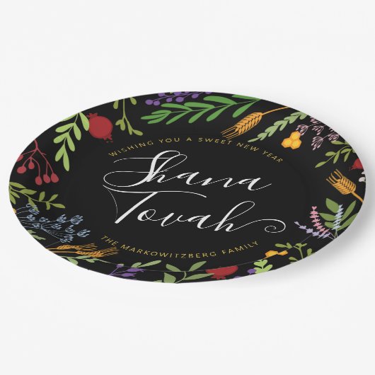 Speciaal uitgeroepen Rosh Hashanah Jwish nieuwjaar Papieren Bordje (Gekanteld)