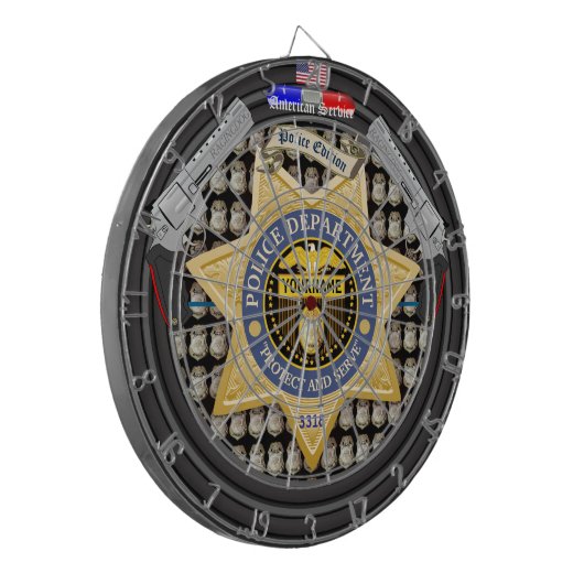 Speciaal uitgeruste Amerikaanse Service Police Edi Dartbord (Voorkant Links)
