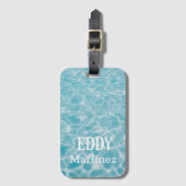 Speciaal uitgeruste aquatische zomerpool bagagelabel (Voorkant (verticaal))