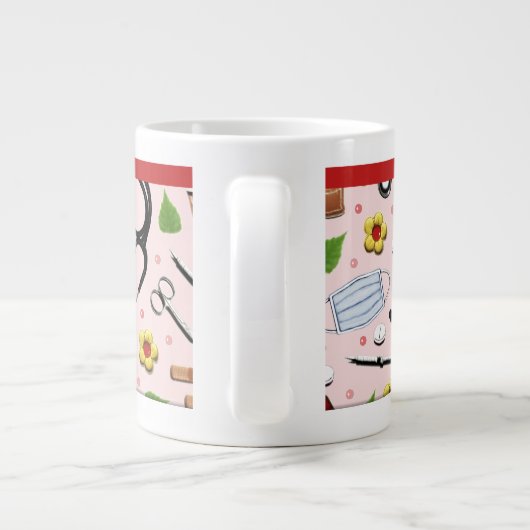 Speciaal uitgeruste arts grote koffiekop (Achterkant)