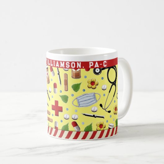 Speciaal uitgeruste arts koffiemok (Voorkant rechts)