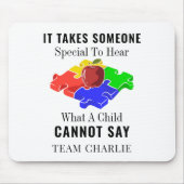 Speciaal uitgeruste autisme-voorlichting muismat (Voorkant)