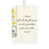 Speciaal uitgeruste auto van mam Air Freshener Luchtverfrisser (Achterkant)