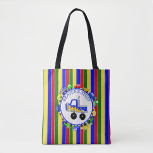 Speciaal uitgeruste auto's en vrachtwagens Striped Tote Bag