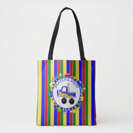 Speciaal uitgeruste auto's en vrachtwagens Striped Tote Bag (Voorkant)