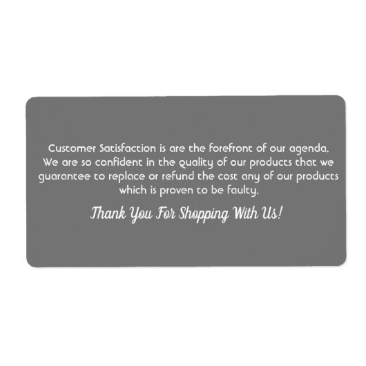 Speciaal uitgeruste bedrijfslabels voor profession etiket (Voorkant)