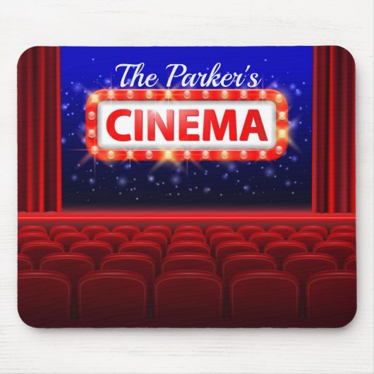 Speciaal uitgeruste bioscoopzaal muismat (Voorkant)