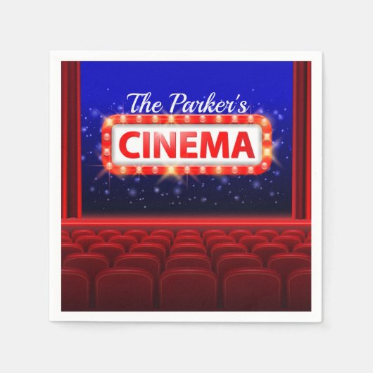 Speciaal uitgeruste bioscoopzaal servet (Voorkant)