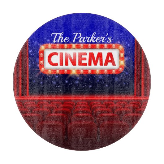 Speciaal uitgeruste bioscoopzaal snijplank (Voorkant)