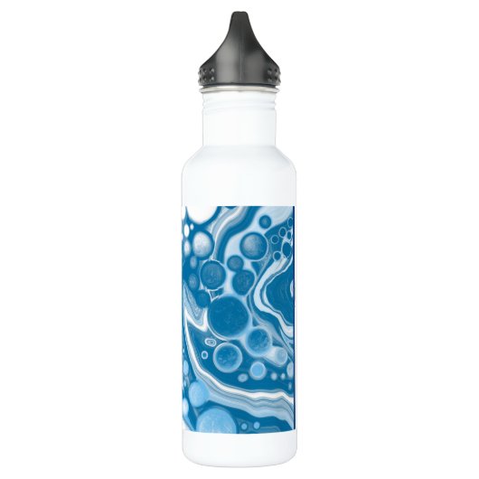 Speciaal uitgeruste blauwe digitale fluid Art-marm Waterfles (Links)