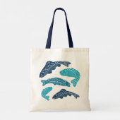 Speciaal uitgeruste blauwe forel tote bag (Achterkant)