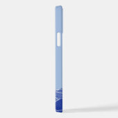 Speciaal uitgeruste blauwe ventilator Lotus Mandal iPhone Hoesje (Rechterkant)