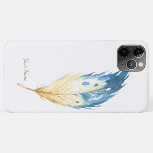 Speciaal uitgeruste blauwe Waterverf Case-Mate iPhone Case (Achterkant (horizontaal))