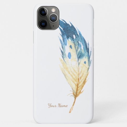 Speciaal uitgeruste blauwe Waterverf Case-Mate iPhone Case (Achterkant)