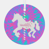 Speciaal uitgeruste carrouselpaarden glas ornament (Achterkant)