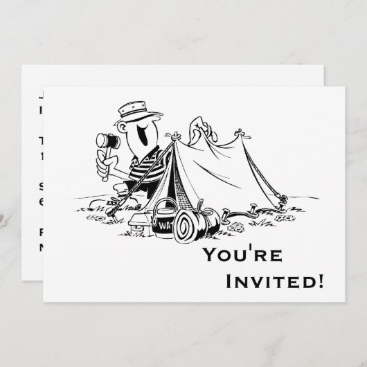 Speciaal uitgeruste Cartoon Camp Kaart (Voorkant / Achterkant)