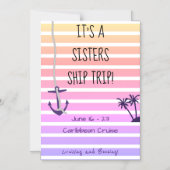 Speciaal uitgeruste Cruise Stateroom Magnet Pastel Magnetische Uitnodiging (Voorkant)
