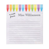 Speciaal uitgeruste Cute Crayons Waterverf-docent Notitieblok (Voorkant)