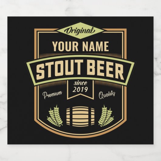 Speciaal uitgeruste donkere brouwerige brouwerijba bier etiket (Enkel label)