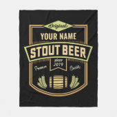 Speciaal uitgeruste donkere brouwerige brouwerijba fleece deken (Voorkant)