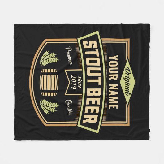 Speciaal uitgeruste donkere brouwerige brouwerijba fleece deken (Voorkant (Horizontaal))