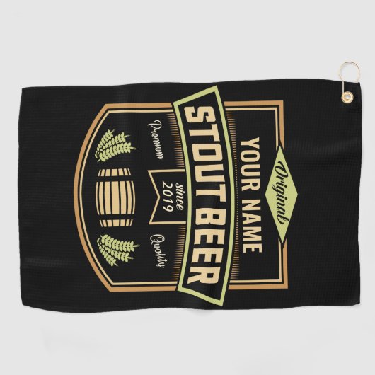 Speciaal uitgeruste donkere brouwerige brouwerijba golfhanddoek (Horizontaal)
