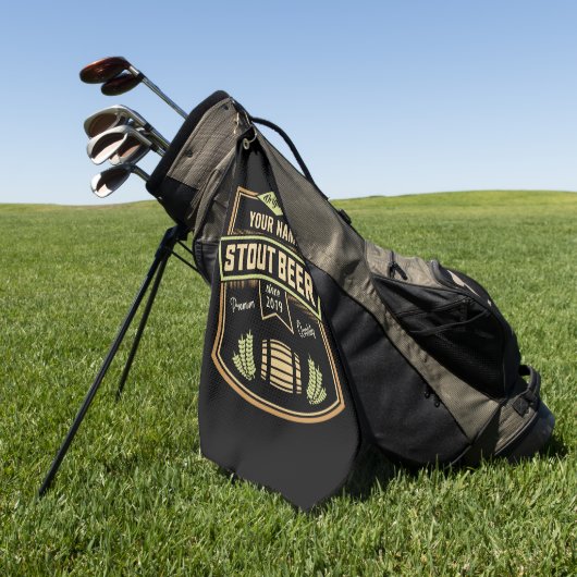 Speciaal uitgeruste donkere brouwerige brouwerijba golfhanddoek (Groen)