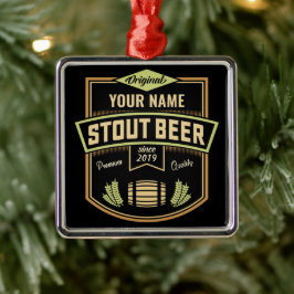 Speciaal uitgeruste donkere brouwerige brouwerijba metalen ornament