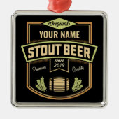 Speciaal uitgeruste donkere brouwerige brouwerijba metalen ornament (Voorkant)