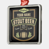 Speciaal uitgeruste donkere brouwerige brouwerijba metalen ornament (Links)