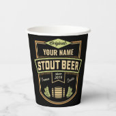 Speciaal uitgeruste donkere brouwerige brouwerijba papieren bekers (Achterkant)