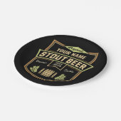 Speciaal uitgeruste donkere brouwerige brouwerijba papieren bordje (Gekanteld)