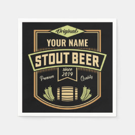 Speciaal uitgeruste donkere brouwerige brouwerijba servet