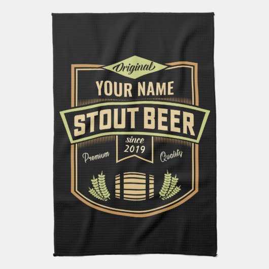 Speciaal uitgeruste donkere brouwerige brouwerijba theedoek (Verticaal)