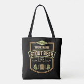 Speciaal uitgeruste donkere brouwerige brouwerijba tote bag (Achterkant)