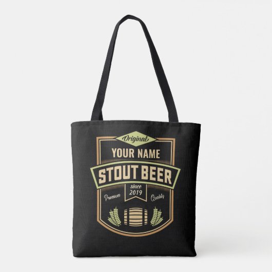 Speciaal uitgeruste donkere brouwerige brouwerijba tote bag (Achterkant)