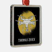 Speciaal uitgeruste driver Pilot Multirotor Quadco Metalen Ornament (Rechts)