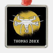 Speciaal uitgeruste driver Pilot Multirotor Quadco Metalen Ornament (Voorkant)