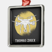 Speciaal uitgeruste driver Pilot Multirotor Quadco Metalen Ornament (Links)