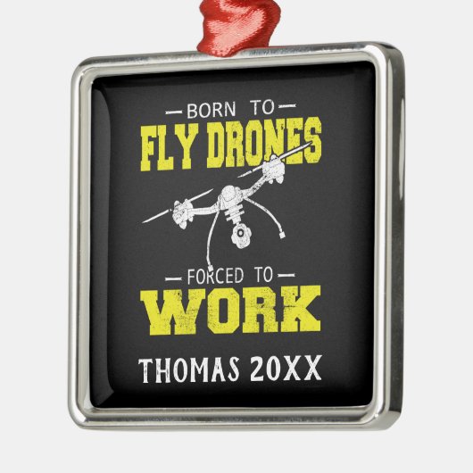 Speciaal uitgeruste driver Pilot Multirotor Quadco Metalen Ornament (Links)