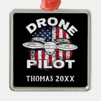Speciaal uitgeruste driver Pilot Multirotor Quadco Metalen Ornament