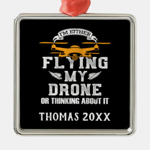 Speciaal uitgeruste driver Pilot Multirotor Quadco Metalen Ornament